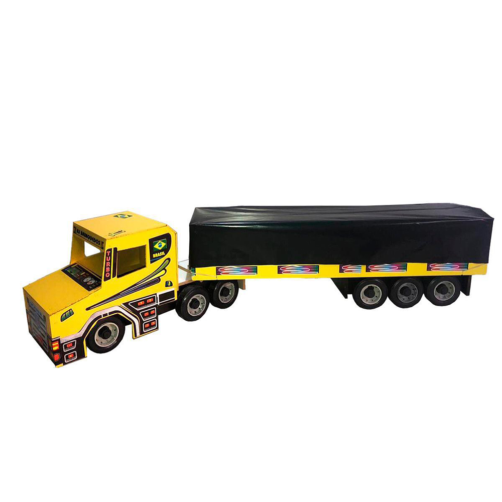 Miniaturas Scania Com Carreta Rosa Brinquedos